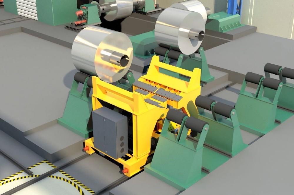 Sistema di carrello di trasferimento elettrico di bobina di alluminio