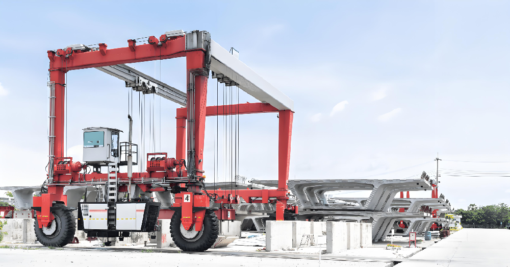 Straddle crane