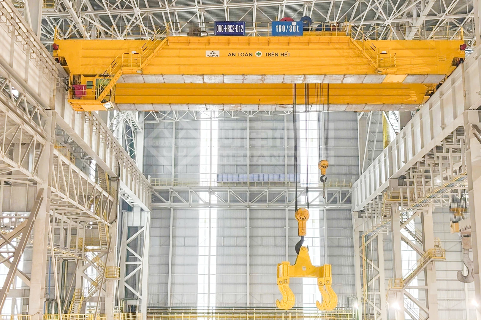 160 ton double girder overhead crane in Southeast Asian steel plant