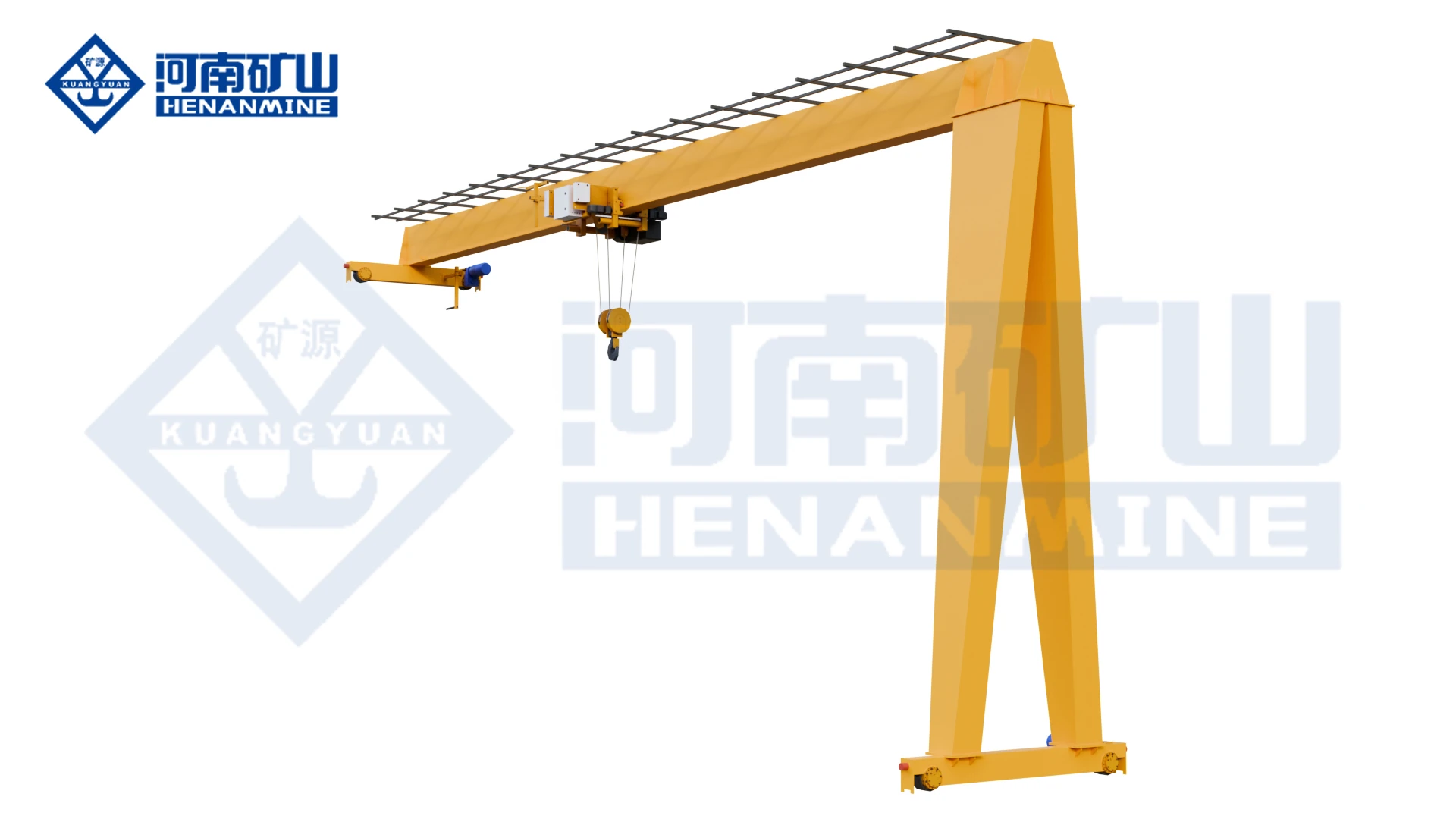 KSMB New Electric-Hoist Semi-Gantry Crane