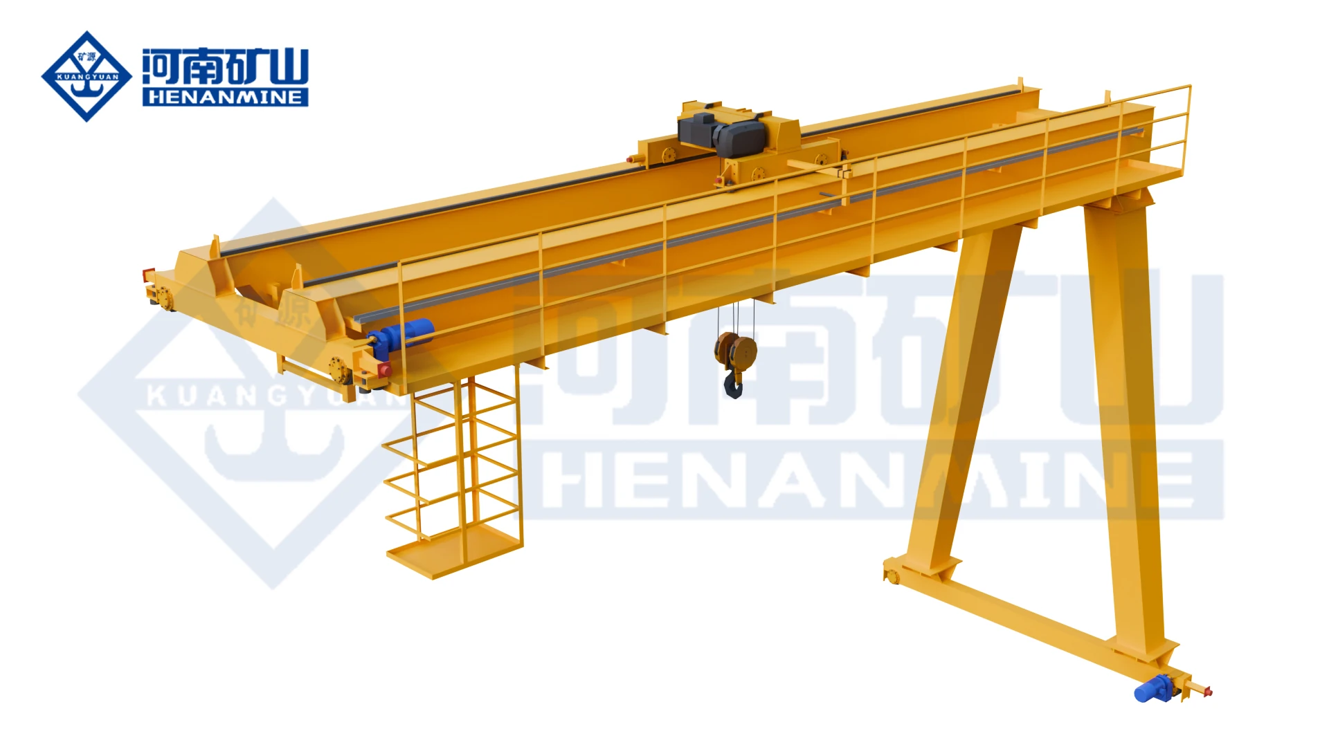 MBES New Double-Main-Girder Electric-Hoist Semi-Gantry Crane
