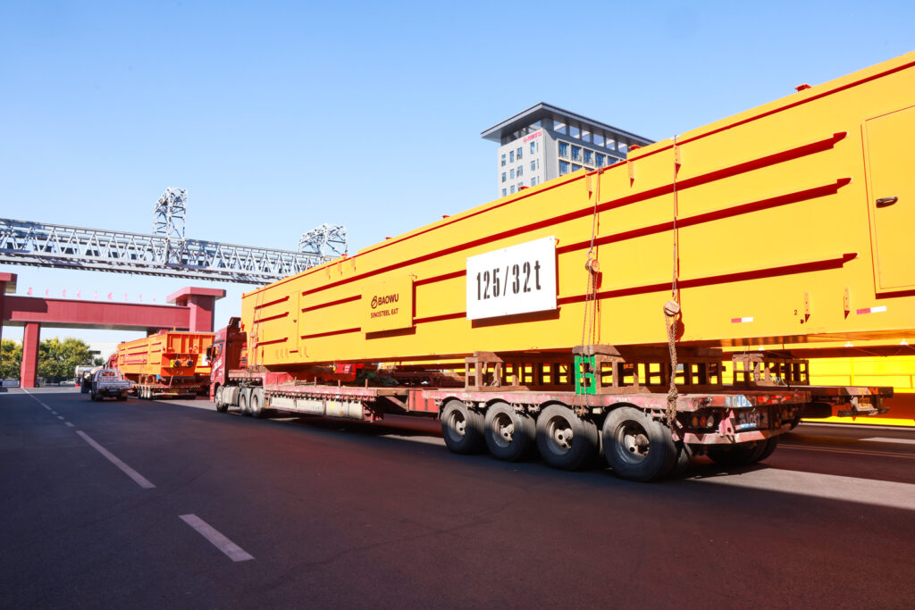 Large crane girders loaded for dispatch to the Sinosteel Egypt steel plant project
