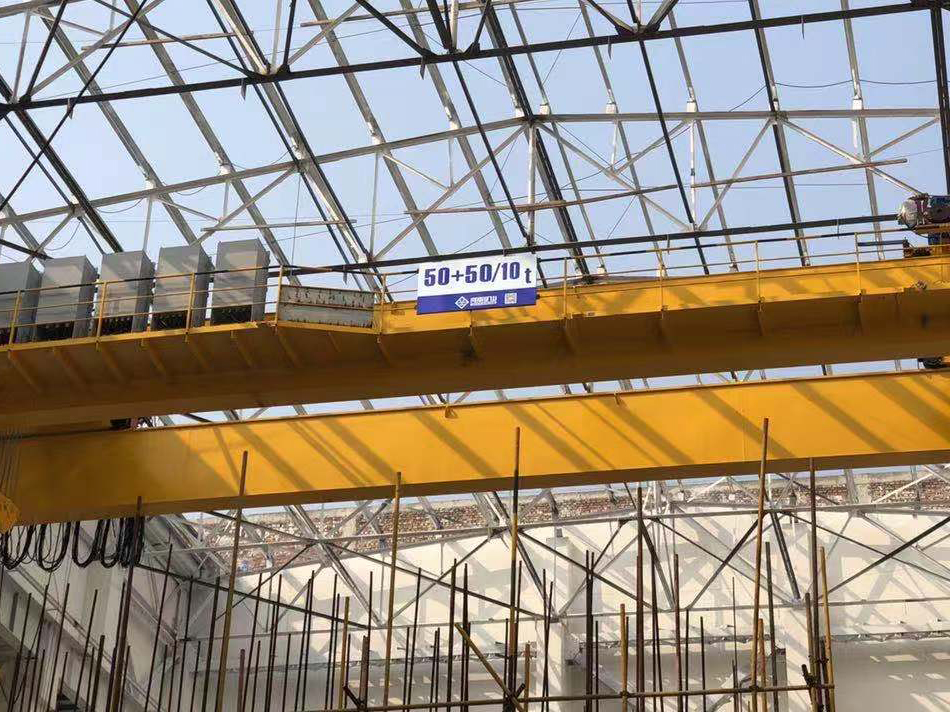 Bridge crane installed for aerospace composite-material production