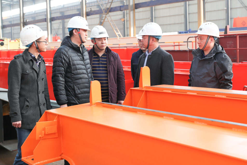 Customer visit to the crane manufacturing workshop for aerospace from Henan Mine Crane's aerospace application case
