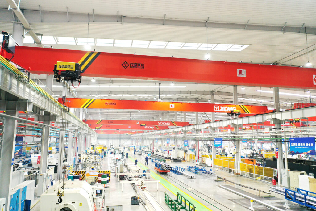 Industrial production crane supplied by Henan Mine Crane for a manufacturing project