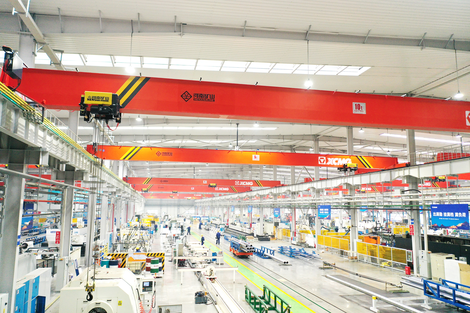 Industrial production crane supplied by Henan Mine Crane for a manufacturing project