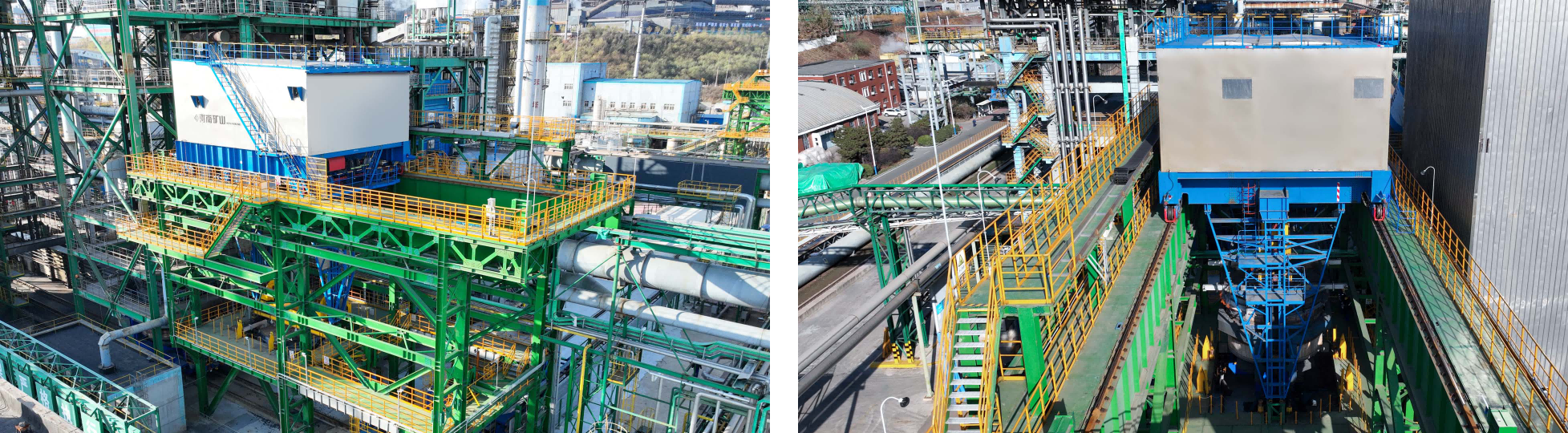 Automated coke pot handling installation in a steel plant