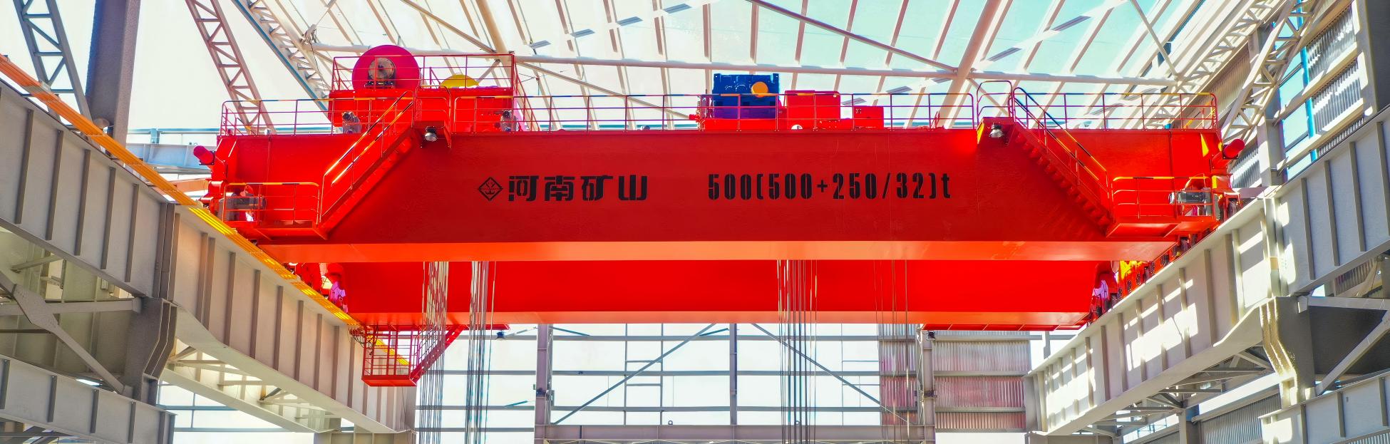 Heavy overhead crane installed for offshore wind component assembly