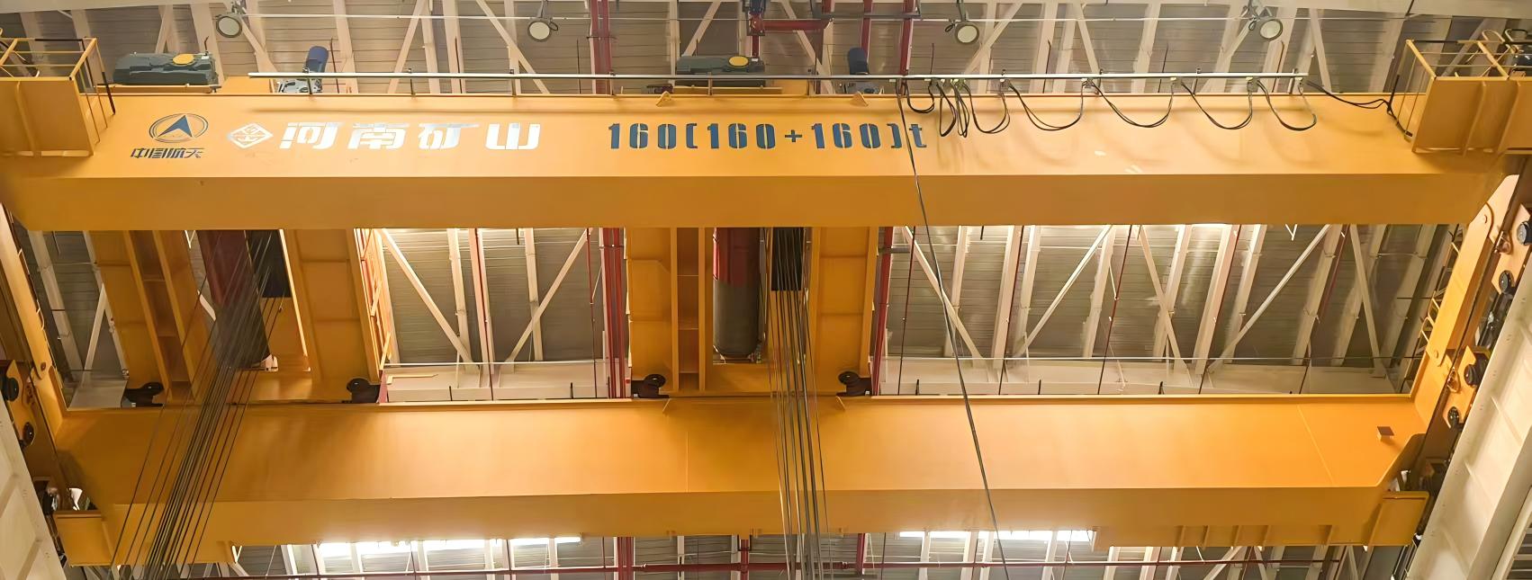 Overhead crane serving an aerospace composite production workshop