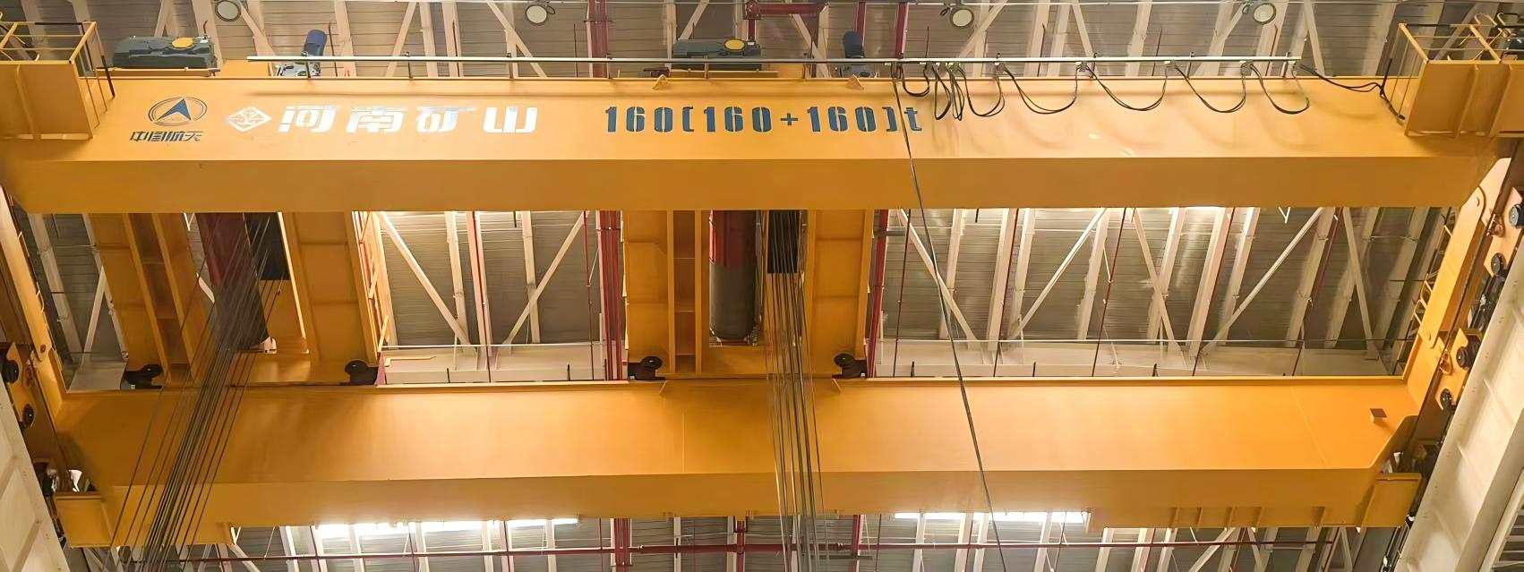 Overhead crane installation in an aerospace production facility