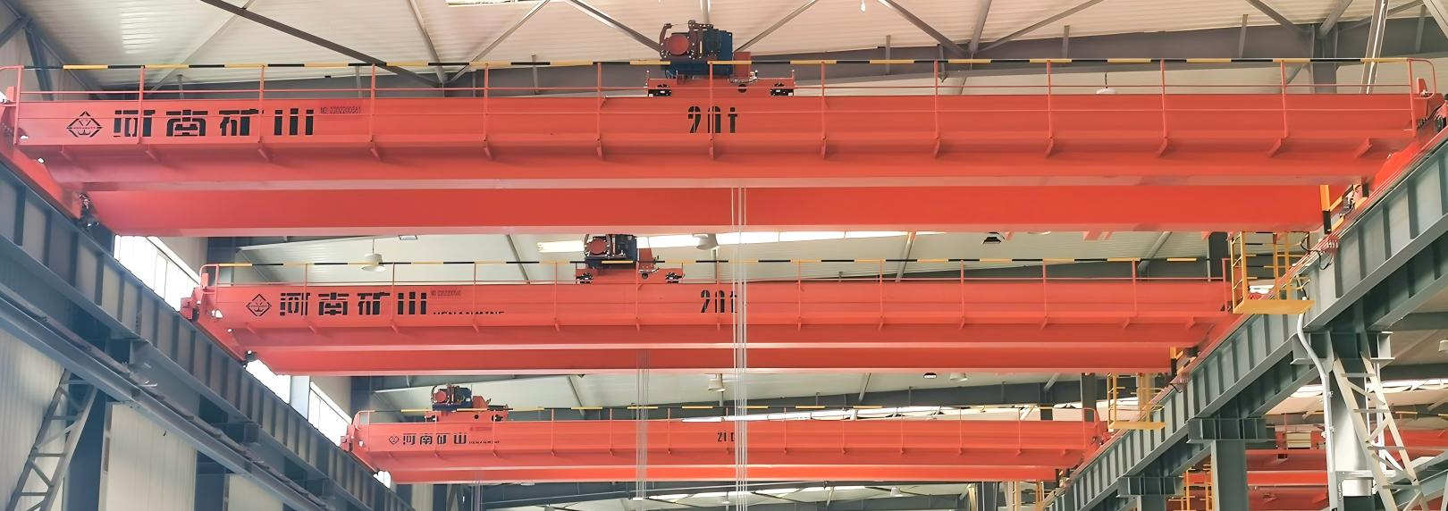 Overhead crane installation in a renewable energy equipment factory