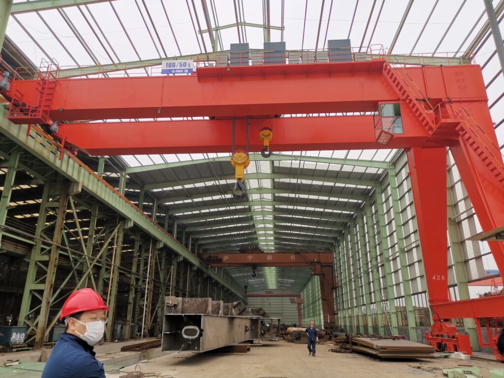 Double-girder semi-gantry crane by Henan Mine Crane