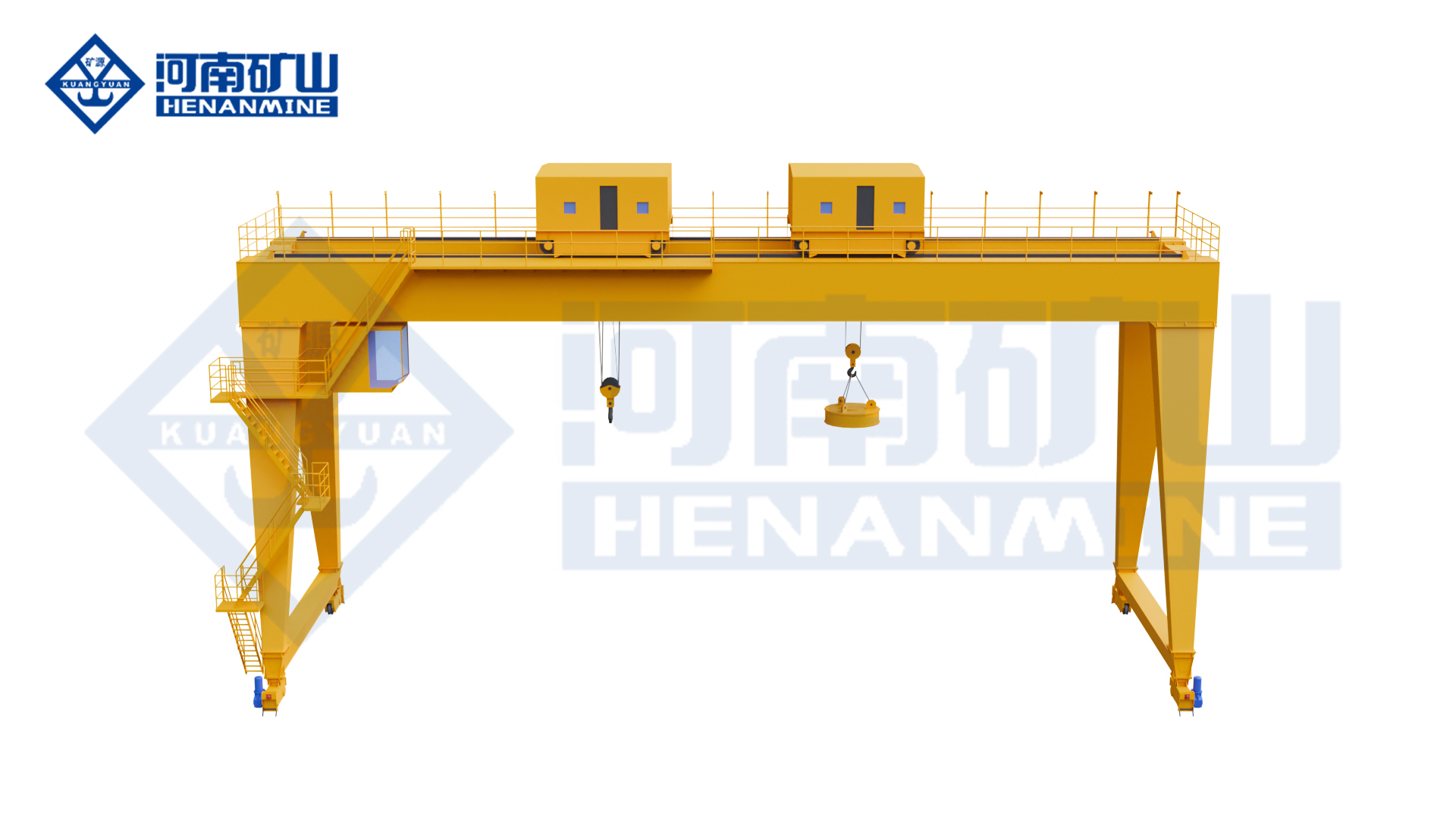 Henan Mine Crane Double-Trolley Magnet and Hook Gantry Crane (MEN)