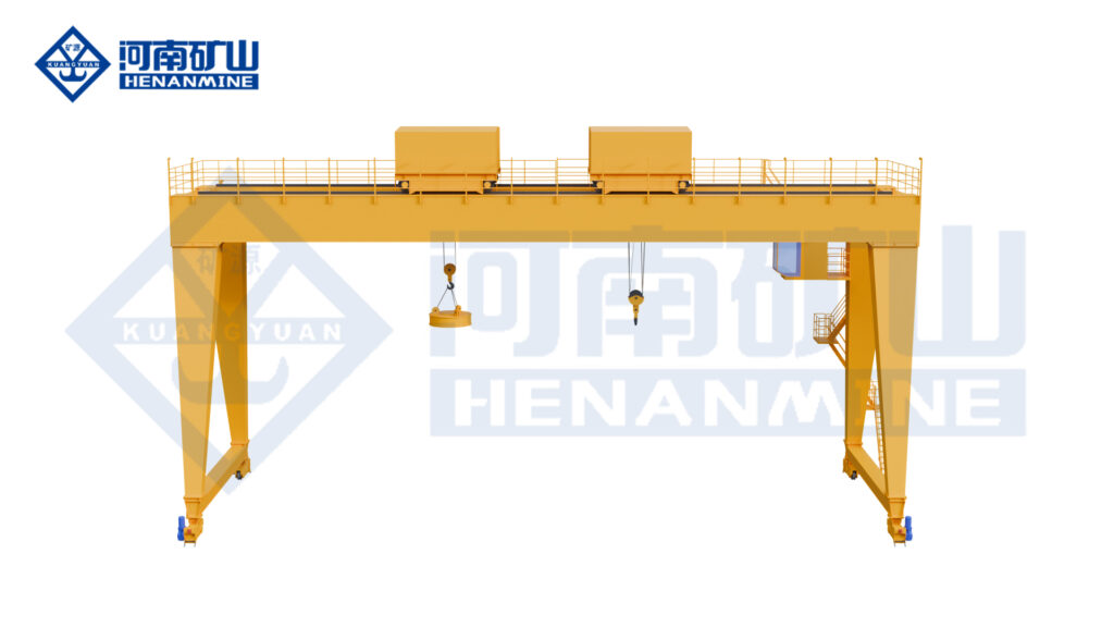Electromagnetic dual-trolley gantry crane product image by Henan Mine Crane