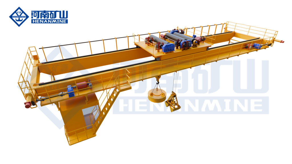 Electromagnetic grab-bucket overhead crane product image by Henan Mine Crane