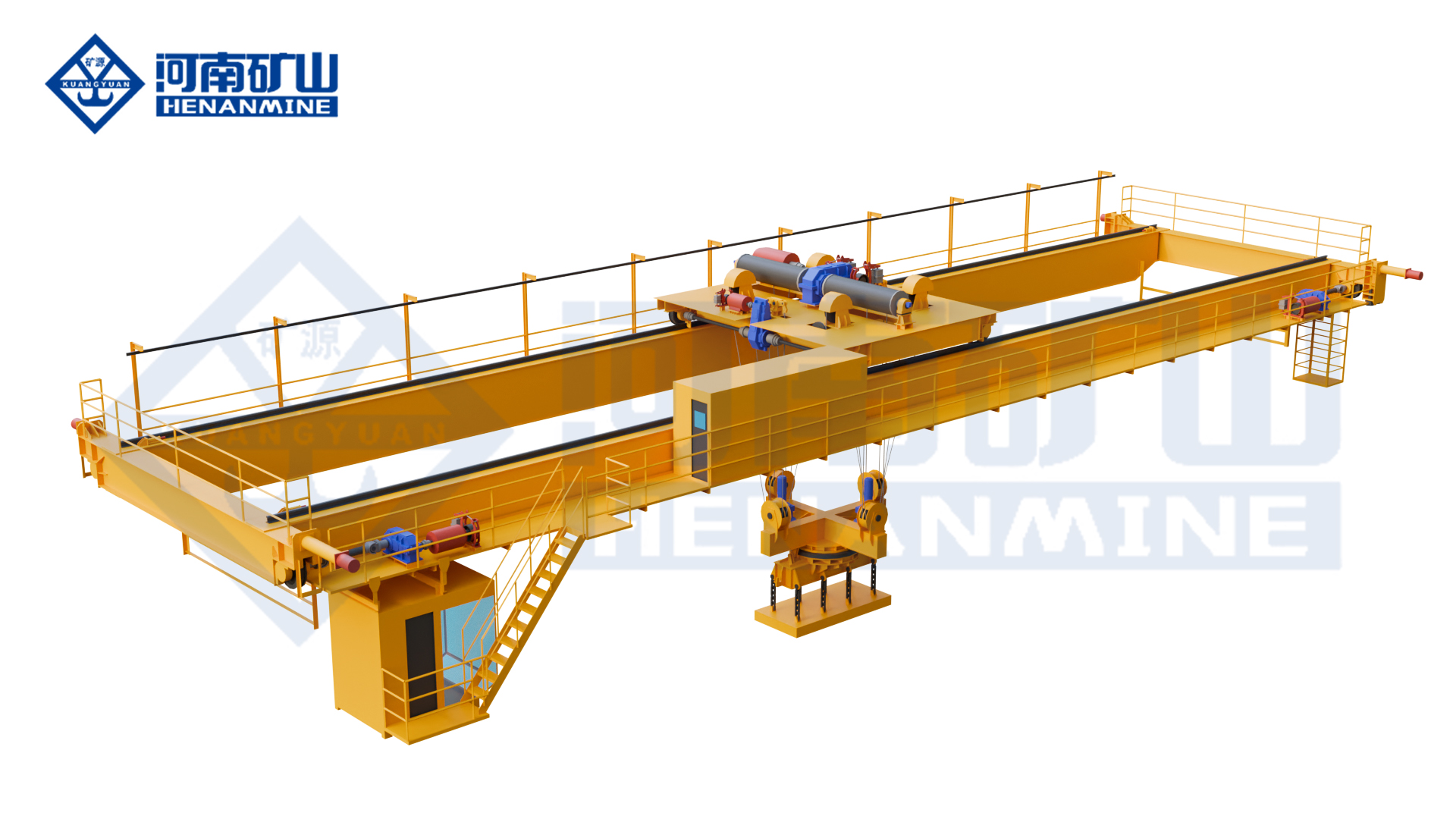 QLC lower-rotating electromagnetic beam overhead crane by Henan Mine Crane