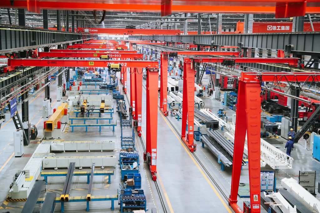 Henan Mine Crane electric hoist semi-gantry cranes serving industrial production lines