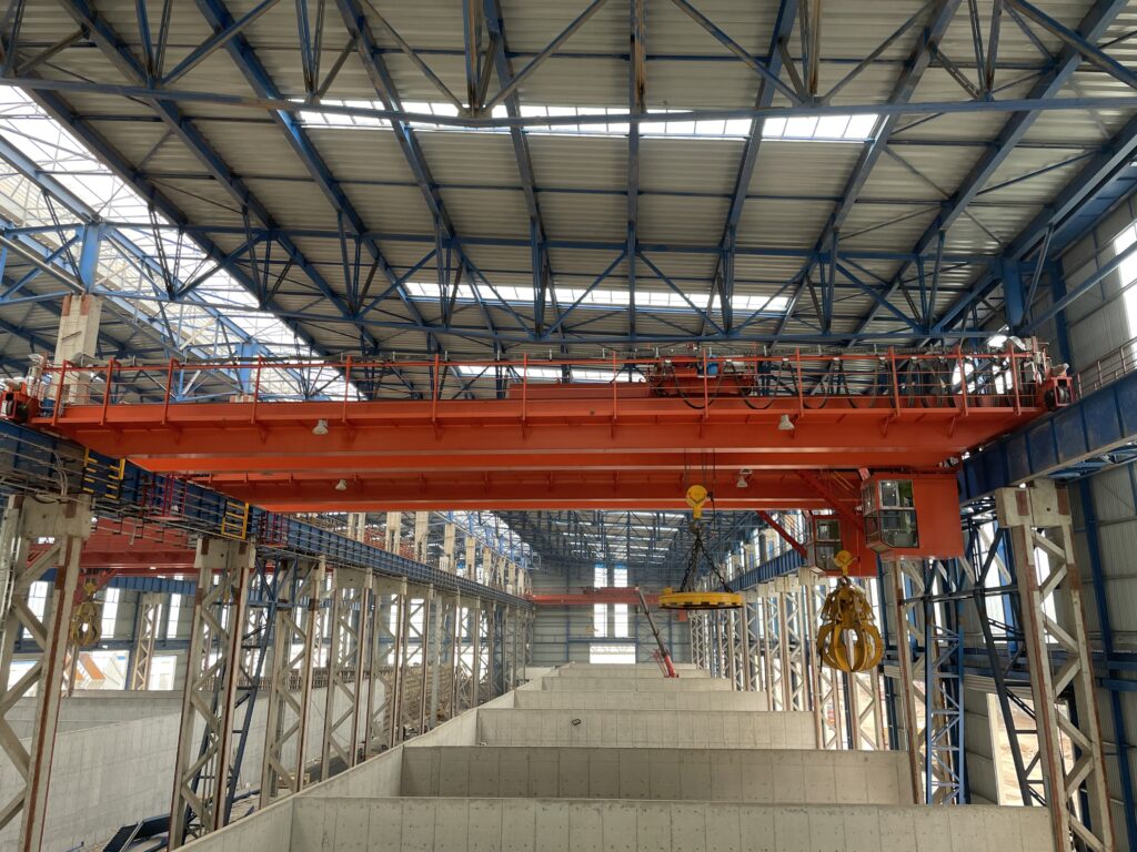 Grab-bucket double-girder overhead crane by Henan Mine Crane