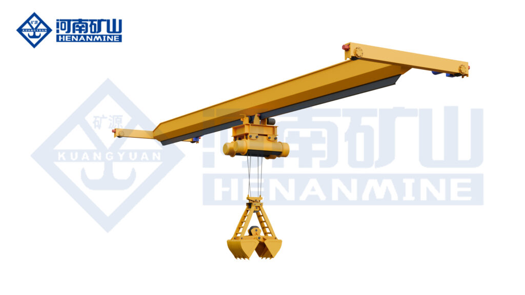 Grab-bucket single-girder industrial crane product image by Henan Mine Crane