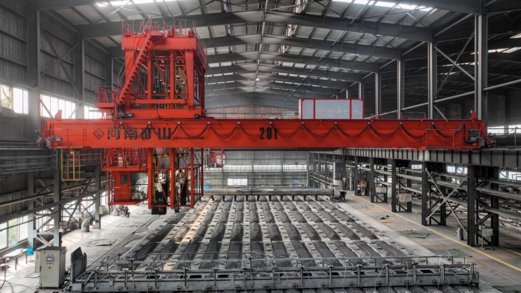 Anode carbon block stacking crane by Henan Mine Crane