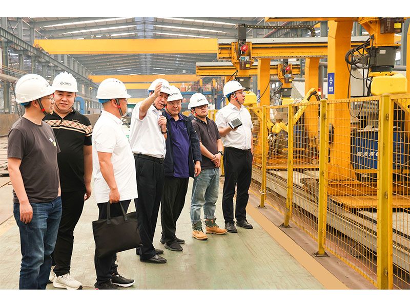 Aerospace research representatives visiting crane manufacturing workshops
