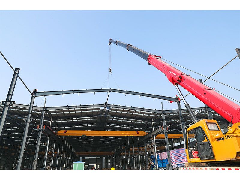 Construction of the automated crane trolley workshop in November 2021