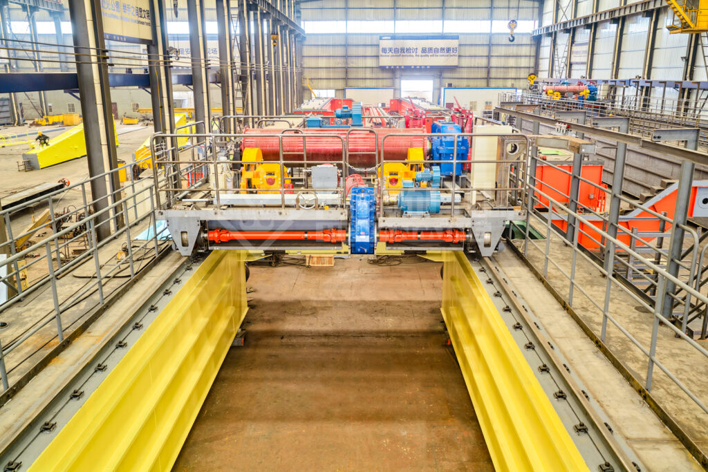 Baosteel Dual-Hook Crane Batch Passes Third-Party A-Inspection — image 2 A-inspection of overhead cranes manufactured for a Baosteel project