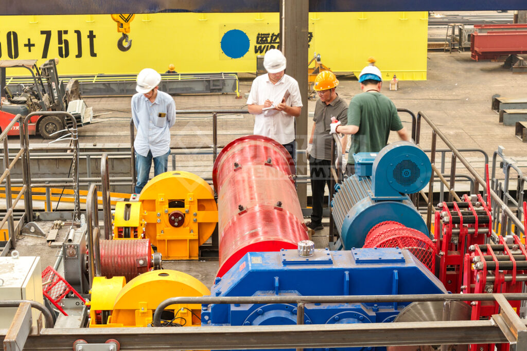 Baosteel Dual-Hook Crane Batch Passes Third-Party A-Inspection — image 6 A-inspection of overhead cranes manufactured for a Baosteel project