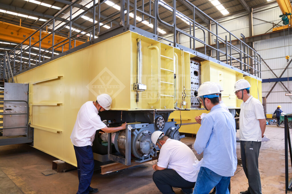 Baosteel Dual-Hook Crane Batch Passes Third-Party A-Inspection — image 7 A-inspection of overhead cranes manufactured for a Baosteel project