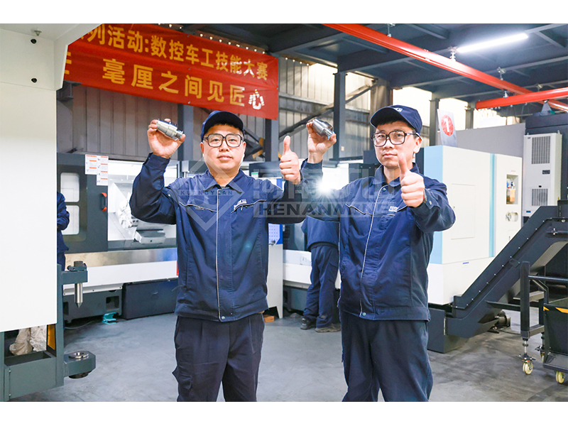 CNC machining skills competition in the Henan Mine production workshop