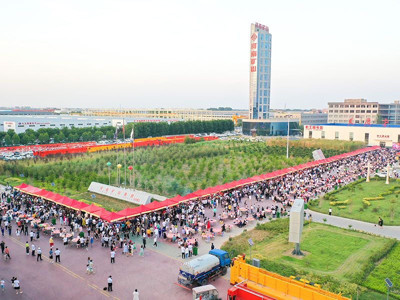 Employees enjoying the June 2022 industrial-park food festival