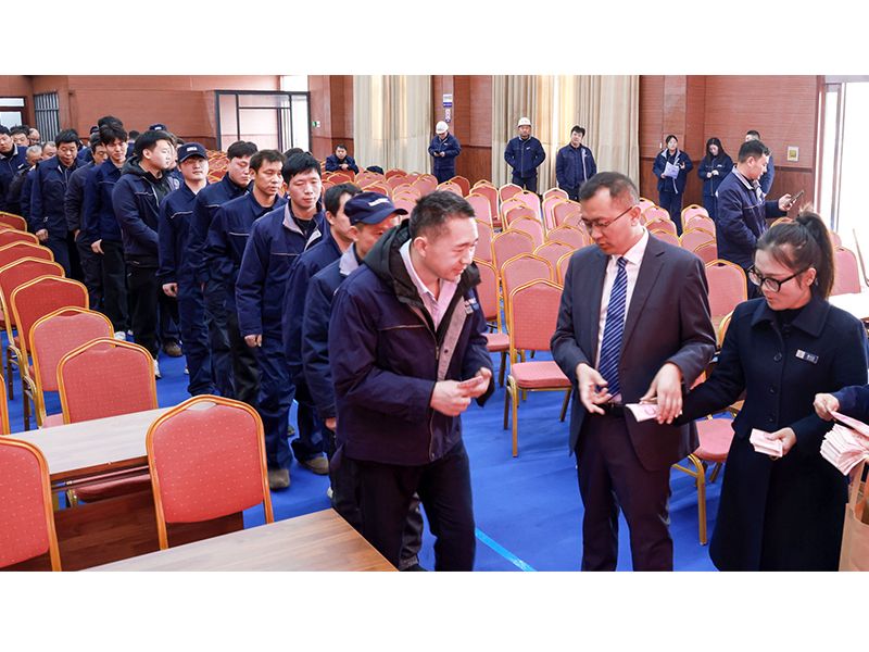 Seasonal gifts prepared for crane factory employees in January 2025
