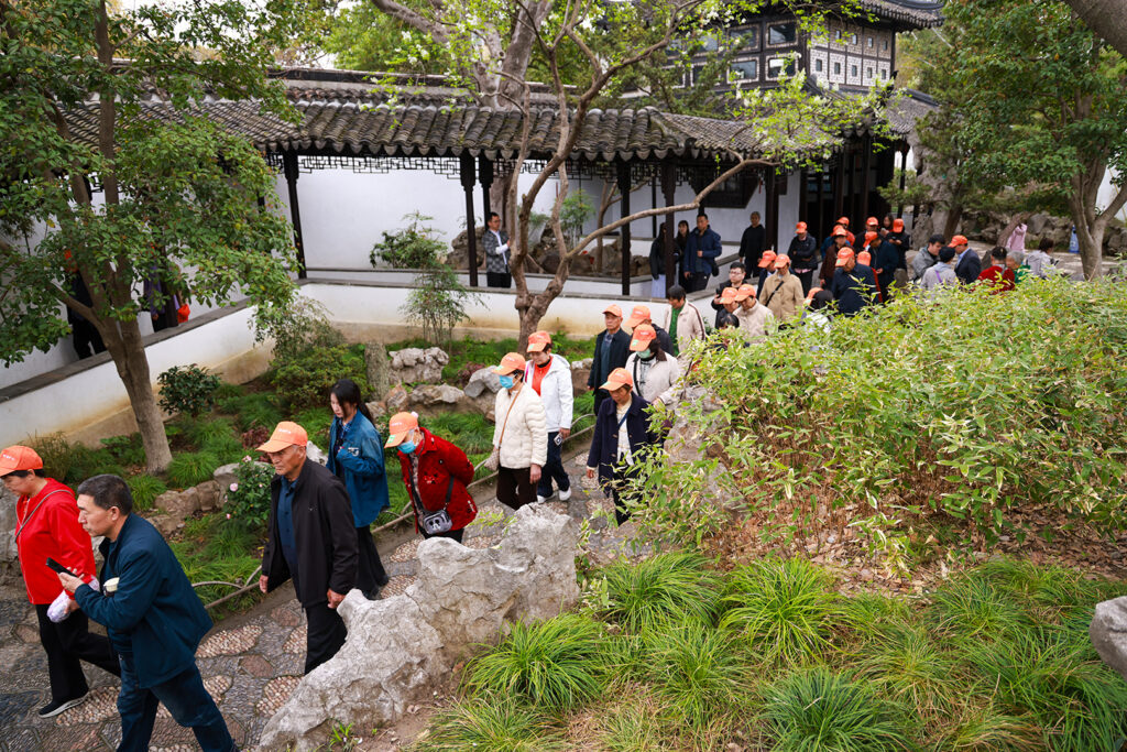 Employee parents on the Suzhou stage of the company travel programme