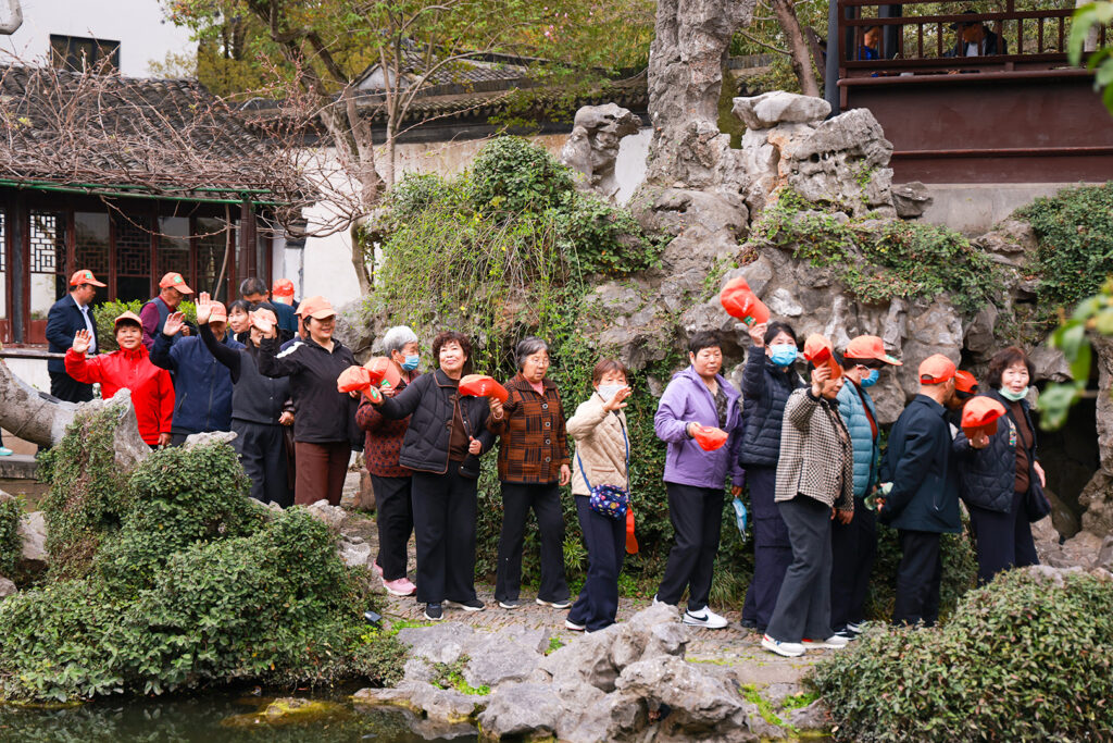 Employee parents on the Suzhou stage of the company travel programme