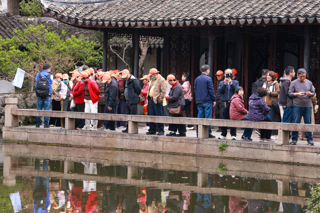 Employee parents on the Suzhou stage of the company travel programme