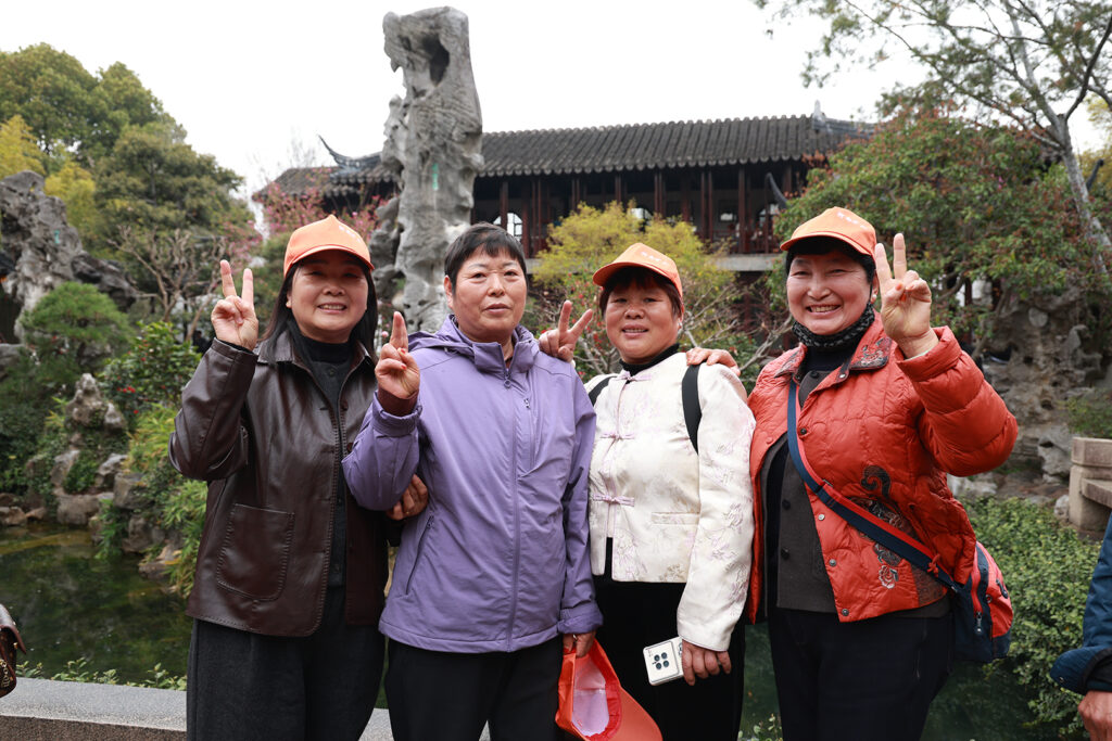 Employee parents on the Suzhou stage of the company travel programme