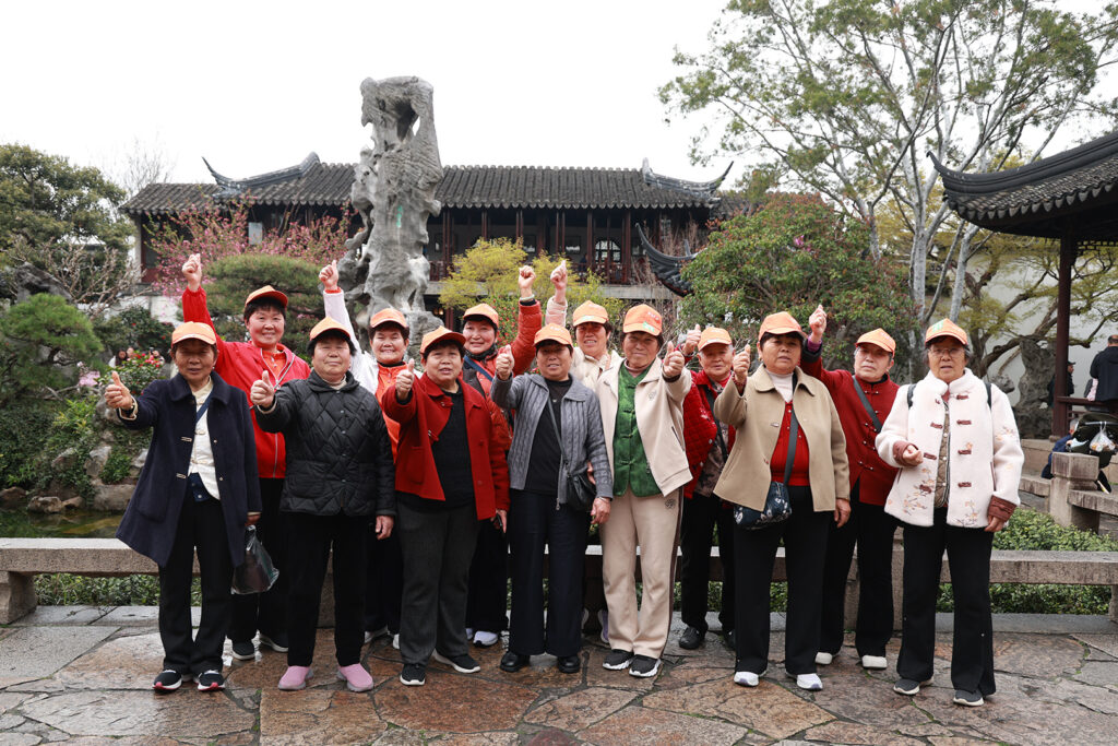 Employee parents on the Suzhou stage of the company travel programme