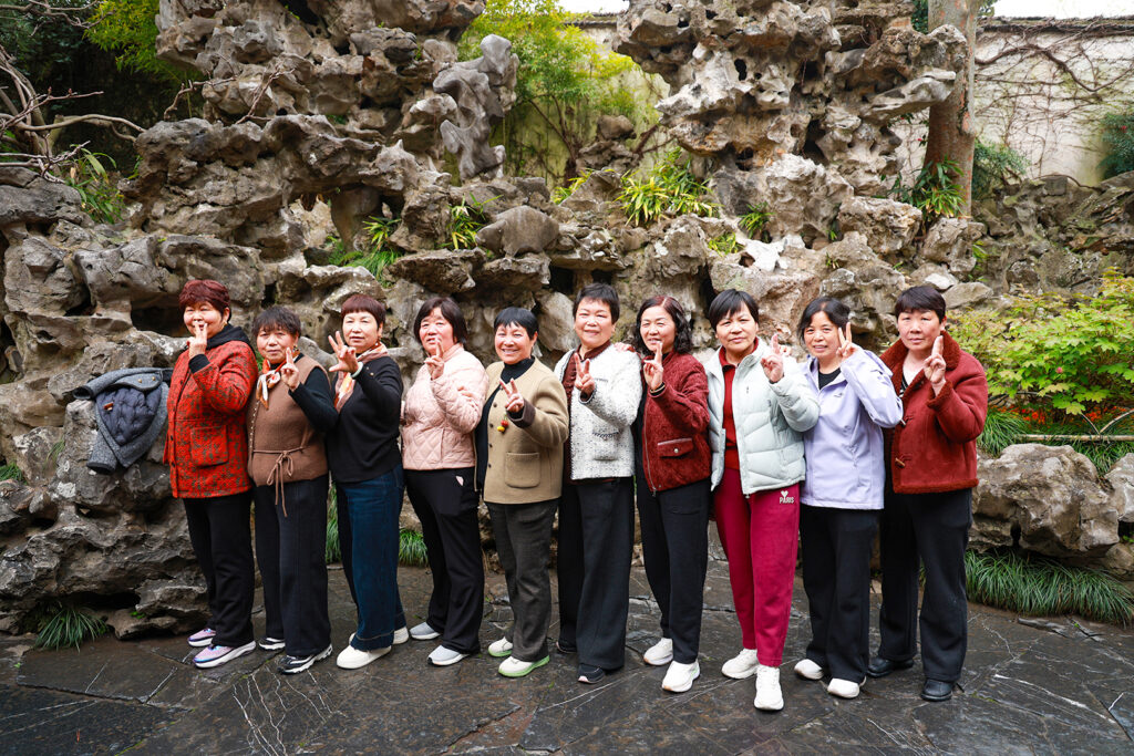 Employee parents on the Suzhou stage of the company travel programme