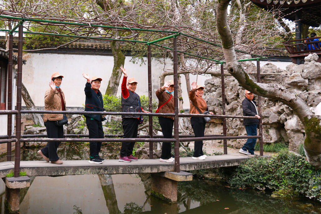 Employee parents on the Suzhou stage of the company travel programme