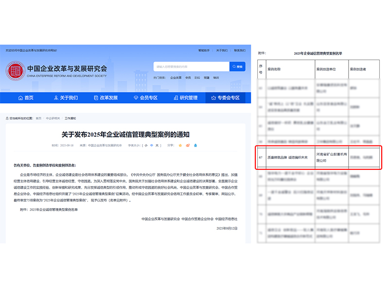 Recognition of the Henan Mine enterprise integrity-management case