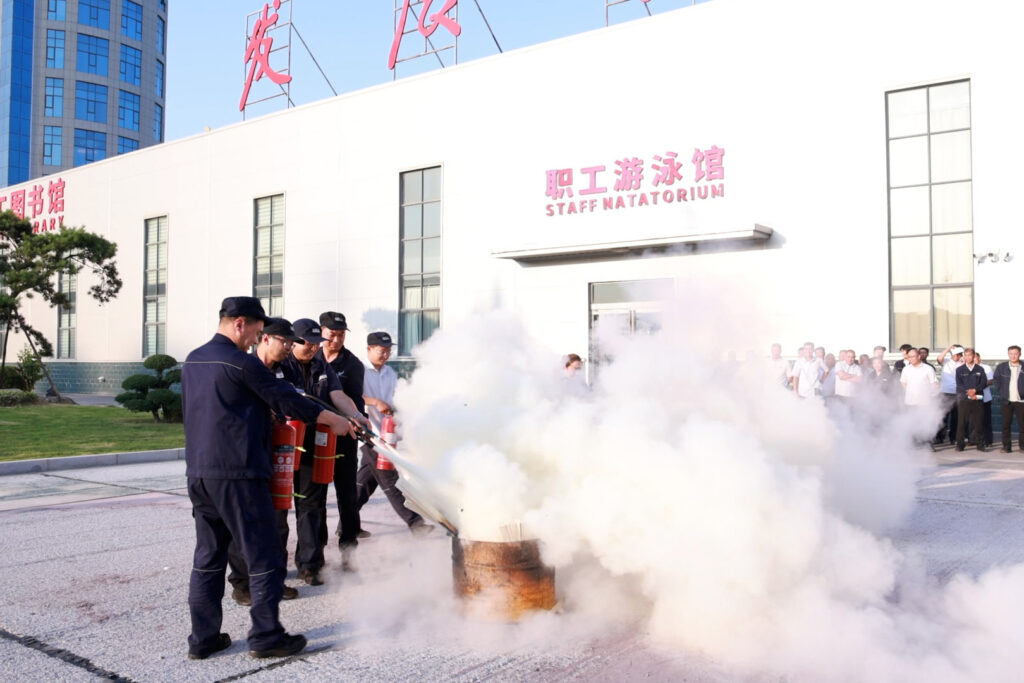 Emergency response training and supervised drills at the crane factory