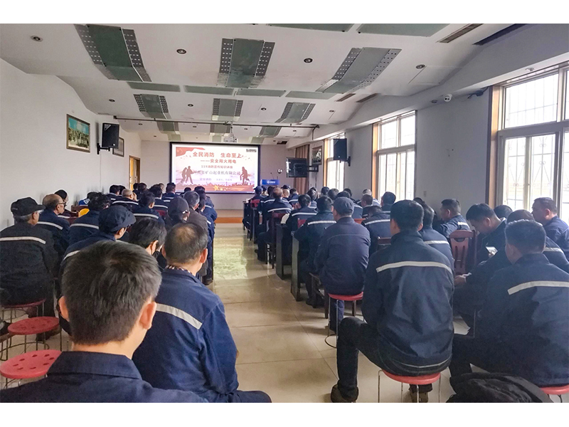 Fire-safety training and evacuation exercises at the crane factory