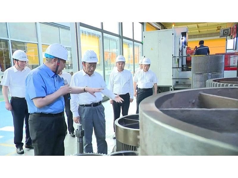 Provincial delegation visiting the crane manufacturing park