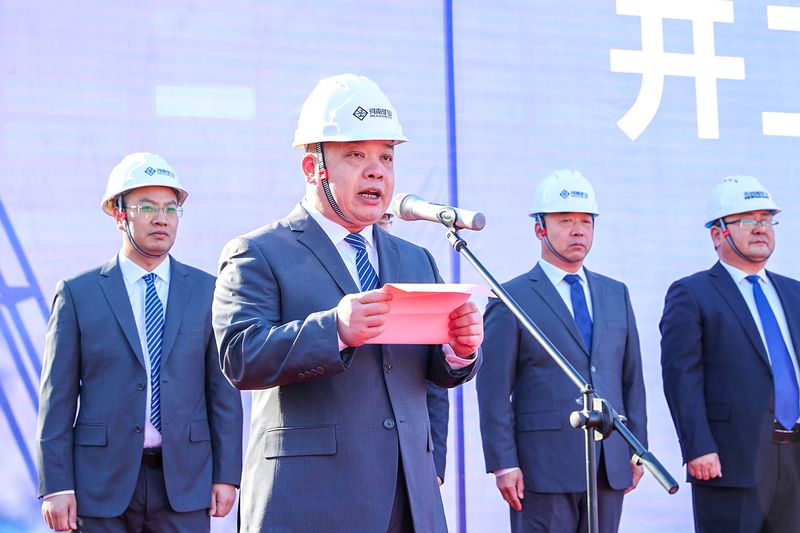 Groundbreaking and planned administrative building at the intelligent manufacturing park