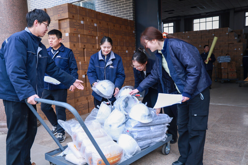 Vehicles prepared for New Year deliveries to sales employee families