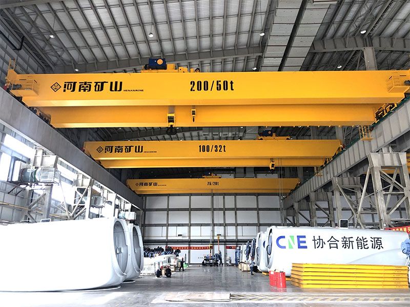 Overhead cranes installed for wind-turbine production and assembly