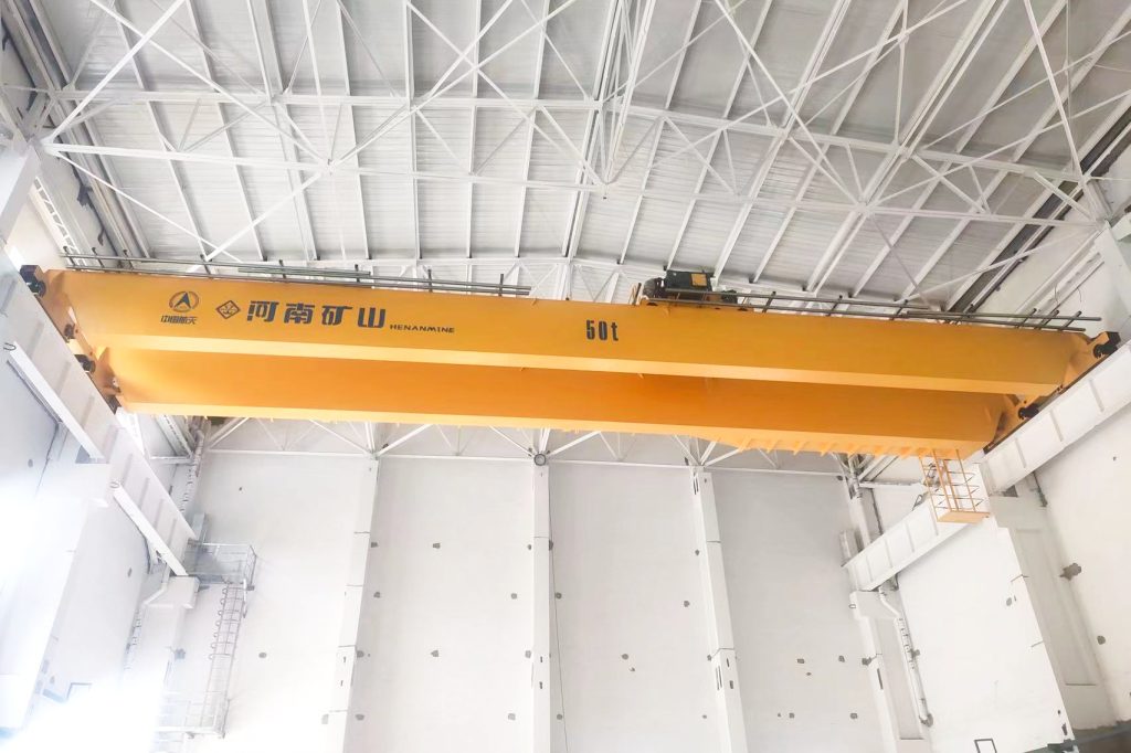 Overhead crane serving an aerospace composite production workshop