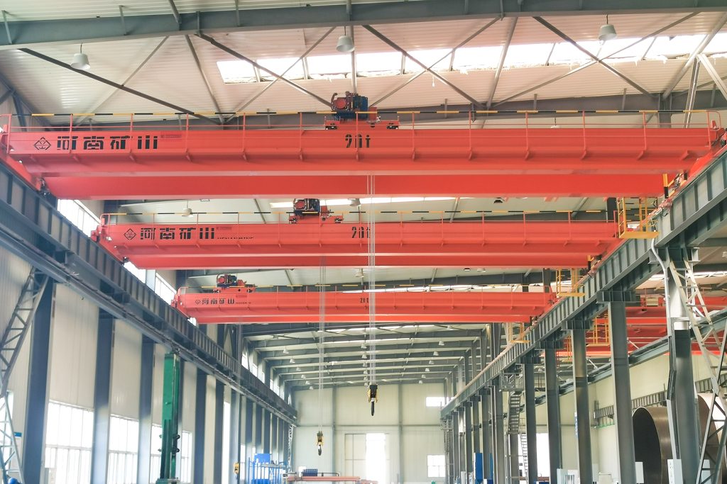 Overhead crane installation in a renewable energy equipment factory